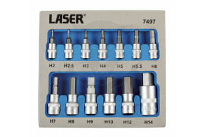 Rátűzőkulcs - crowa+bit készlet imbusz H2-H14 13r. - EVA tálcán