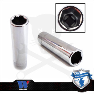 Lok-Typ Dugókulcs - crowafej 1/4" 12 mm 6 lap hosszú - Welzh