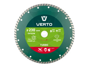 Vágókorong, gyémánt 230x22.2 mm TURBO - Verto