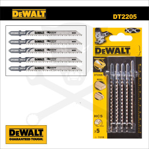 Fűrészlap dekopírfűrészhez, fára 100 mm 2.5T - 5db - DeWalt