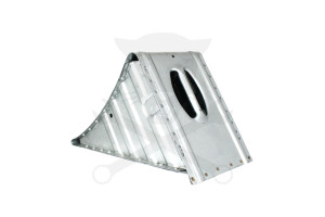 Kerék ék - támasztó ék - TEHER extra erős FÉM ezüst 440x200x240mm