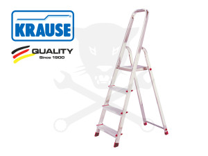 Alu lépcsőfokos állólétra 1x 4 Fokos - CORDA-