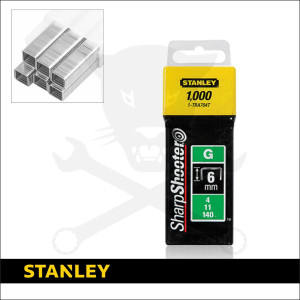 Tűzőkapocs G típus, ipari - 6 mm 1000 db - Stanley