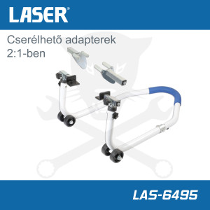 Motorkerékpár alátámasztó 2:1-ben első+hátsó 200 kg-os teherbírás