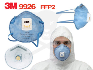 Arcmaszk - szájmaszk 3M - FFP2 - szelepes - fejpánt - profi - RAKTÁRON !