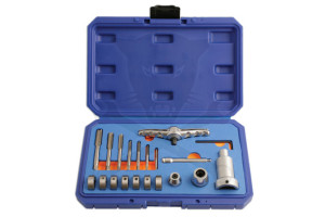 Menetfúró és menetmetsző készlet metrikus -racsnis hajtószárral- 20 db-os