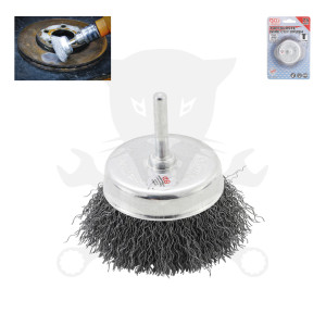 Drótcsiszoló fazékkefe csapos 75 mm BGS