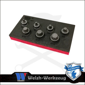 Rátűzőkulcs készlet 3/8" XZN Spline M4 - M14 -alacsony- Welzh