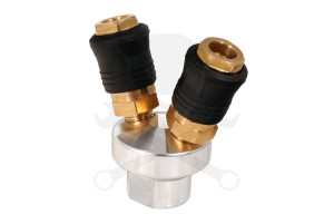 Levegőelosztó 2-es Y-elágazó - gyorscsatlakozók és BM 1/4" - OLASZ