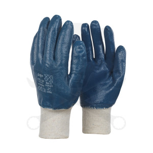 Kesztyű - Teljesen mártott - Kék Nitril mandzs. OIL Full 10/XL