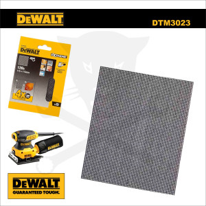 Csiszolólap, hálós 115 x 115 mm - Szemcse: 120G - 5 db DeWalt