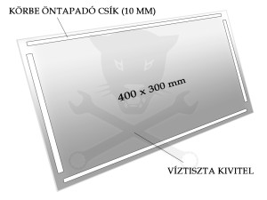 Homokfúvó szekrényhez fólia 90-hez 1 db-os ablakra 400 x 300 mm (PT-SBC90-FA)
