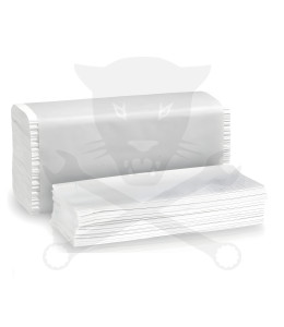 Papírtörlő "V" hajtogatott kéztörlő 2 rétegű fehér 20 csom / doboz