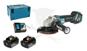 Sarokcsiszoló, akkus 18V 125 mm 2db 5.0Ah - Makita