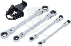 Torx csillagkulcs készlet 4 db-os csuklós - 8 méret: E6 - E24 - BGS