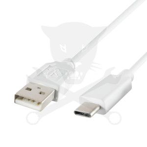 USB töltőkábel - C - fehér 2.1A - 1m - Home