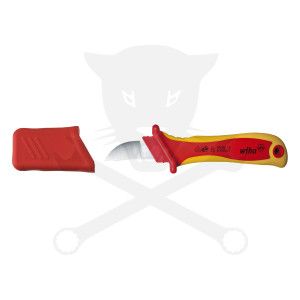 Szigetelt VDE 1000 V-os kábelcsupaszító kés + pengevédő 38798 (SB24680)