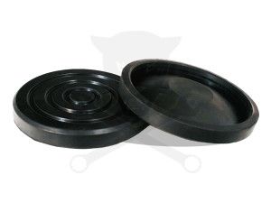 Gumipogácsa krokodil emelőhöz 136/122 x 20 mm - körkörös - Fekete