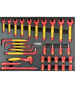 Tálcás SP Tools "M" VDE 1000V-os Szerszám készlet 32 db-os