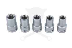 Dugókulcs - crowafej 3/4" belső torx E06-E32 készlet 15 db-os - Laser