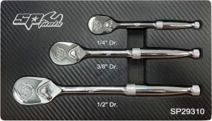 Crowa racsnis kulcs készlet 3 db-os 90 fogas 1/2"-3/8"-1/4" - SP Tools