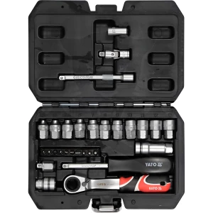 Dugókulcs készlet 1/4" 29 db-os készlet - Yato