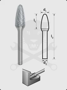 Turbómaró 8 x 20 mm íves forma, gömbölyített végű, SPG 0820/S6 MX