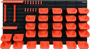 Szerszámtartó panel 48db levehető műanyag doboz+ 4db fém hátfal Vorel