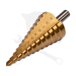 Lemezfúró, lépcsős - 12 lépcsős HSS TiN 6-38 mm