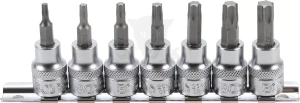 Rátűzőkulcs - crowa+bit készlet 3/8" Torx T15-T50 7 db-os - BGS
