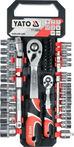 Dugókulcs készlet 1/4" - 1/2" 4-24 mm 51 db-os 6 lapú YATO