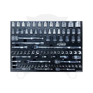 Tálcás SP Tools "M" Dugókulcs készlet 1/4-3/8-1/2" 86 db-os metr.+COLOS