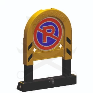 Parkolósorompó - lehajtható, zárható, 50 x 38 cm - Evelux