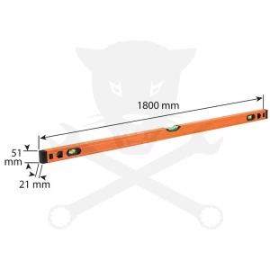 Vízmérték 1800 mm 3 lib. ipari - Neo