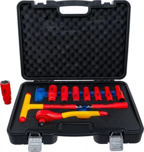 Dugókulcs készlet VDE 1000 V Szigetelt/Hibrid szerszám készlet 1/2" 11 db-os