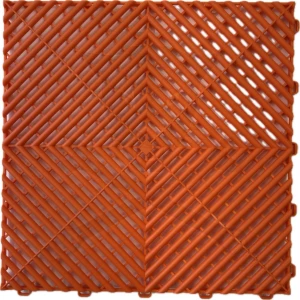 Műhelypadló - SwissDeck RibDeck Classic 33x33cm Tropical Orange RAL2009