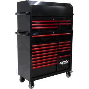 Szerszámos kocsi gyári-felszerelt 411 db-os 19 fiók CUSTOM S. PIROS -