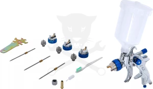 Festékszóró pisztoly, felsőtartályos készlet 1,4+1,7+2,0 mm - BGS