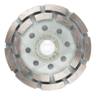 Betoncsiszoló gyémánttárcsa 125x22.2 mm, kétsoros - Graphite