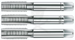 Menetfúró kézi készlet 1/4" x 20 BSW - 3 db-os HSS - Bucovice