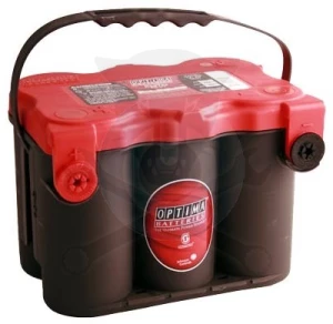 Akku OPTIMA RED TOP 12V 50Ah 815A Bal+ és Oldalcsav.254x172x173mm