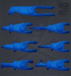 Tálcás BGS üres tárolórekesz fogókészlethez 2/3 - EVA tálcás