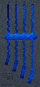 Tálcás BGS üres tárolórekesz csillag-villáskulcshoz 1/3 -EVA tálcás