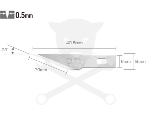 Penge OLFA dekor és hobby késhez 0.5 mm 100db-os (KB4-S/100)